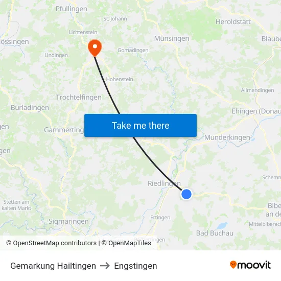 Gemarkung Hailtingen to Engstingen map
