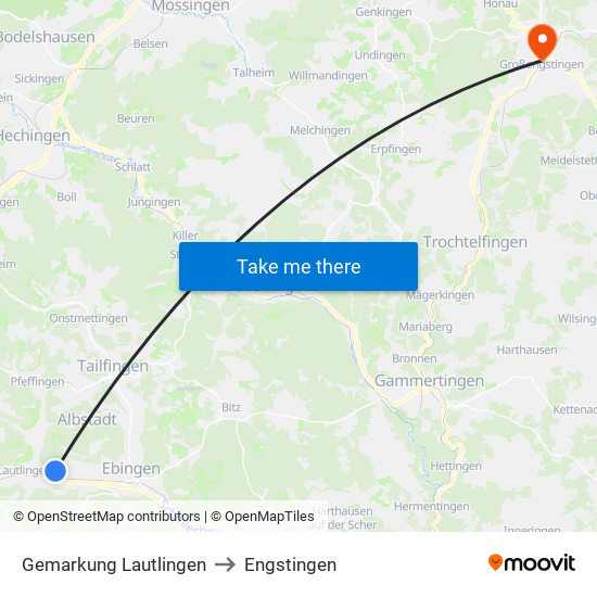 Gemarkung Lautlingen to Engstingen map