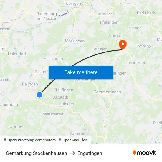Gemarkung Stockenhausen to Engstingen map