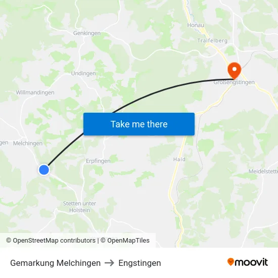 Gemarkung Melchingen to Engstingen map