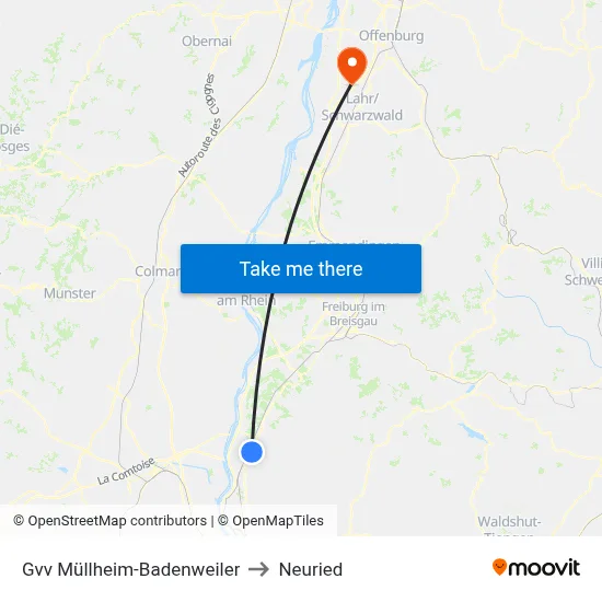Gvv Müllheim-Badenweiler to Neuried map