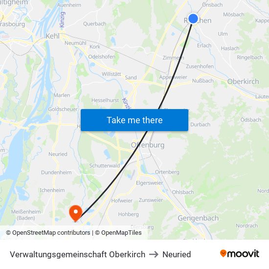 Verwaltungsgemeinschaft Oberkirch to Neuried map