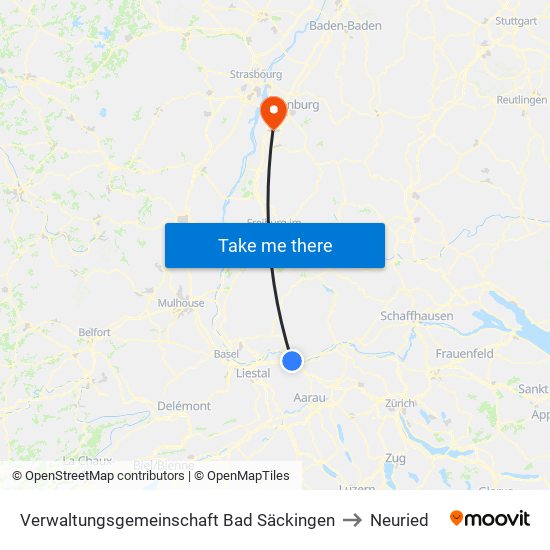 Verwaltungsgemeinschaft Bad Säckingen to Neuried map
