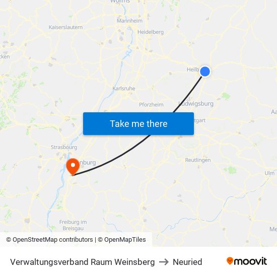 Verwaltungsverband Raum Weinsberg to Neuried map