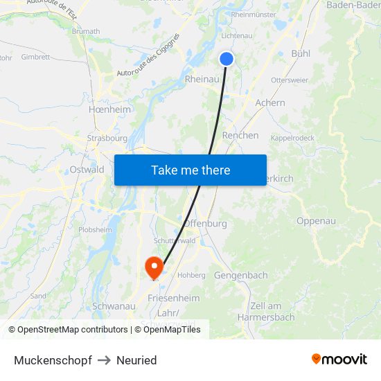 Muckenschopf to Neuried map