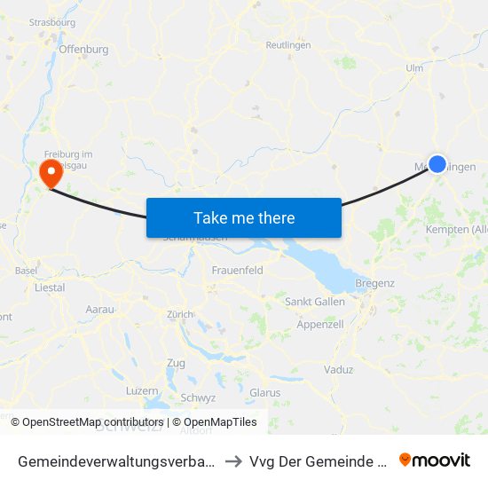 Gemeindeverwaltungsverband Rot-Tannheim to Vvg Der Gemeinde Ehrenkirchen map