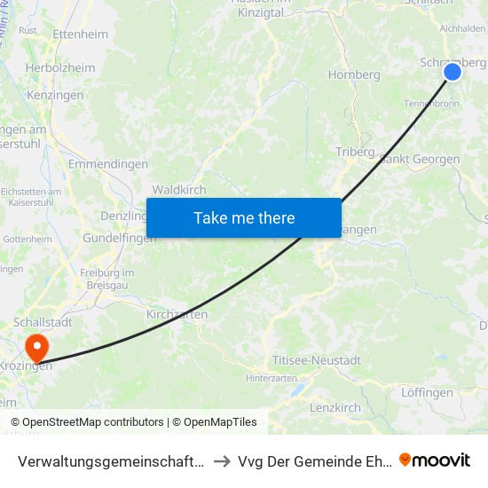 Verwaltungsgemeinschaft Schramberg to Vvg Der Gemeinde Ehrenkirchen map