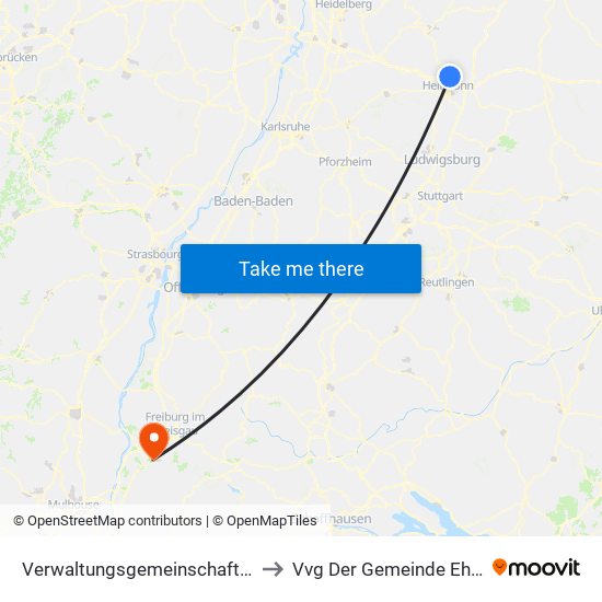 Verwaltungsgemeinschaft Neckarsulm to Vvg Der Gemeinde Ehrenkirchen map