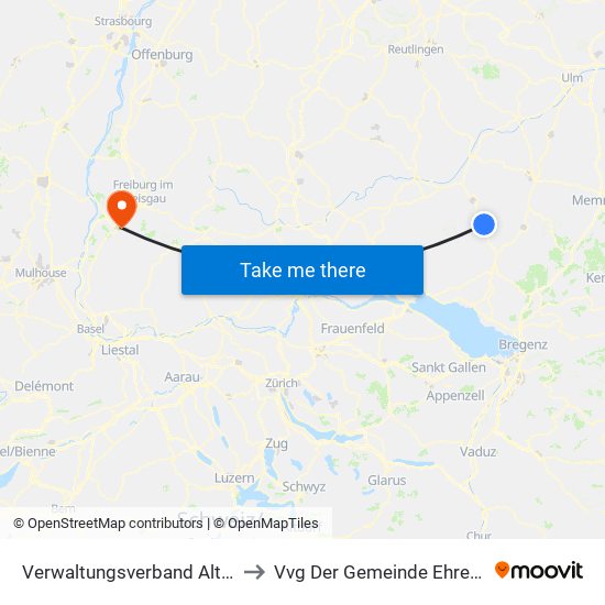 Verwaltungsverband Altshausen to Vvg Der Gemeinde Ehrenkirchen map