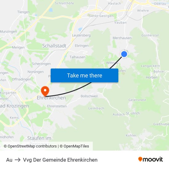 Au to Vvg Der Gemeinde Ehrenkirchen map
