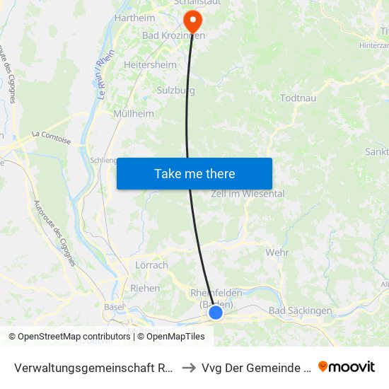 Verwaltungsgemeinschaft Rheinfelden (Baden) to Vvg Der Gemeinde Ehrenkirchen map