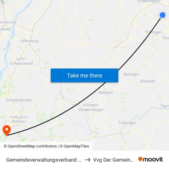 Gemeindeverwaltungsverband Waldenbuch/Steinenbronn to Vvg Der Gemeinde Ehrenkirchen map