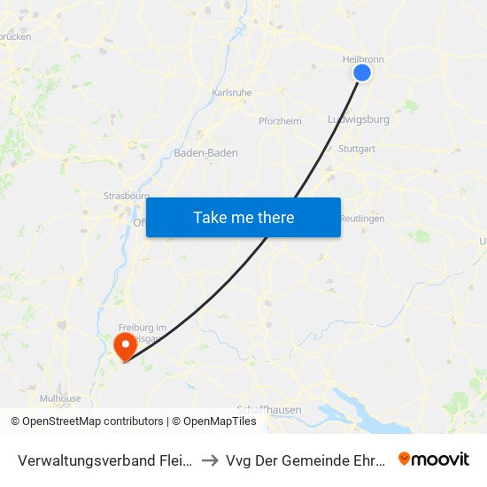 Verwaltungsverband Flein-Talheim to Vvg Der Gemeinde Ehrenkirchen map