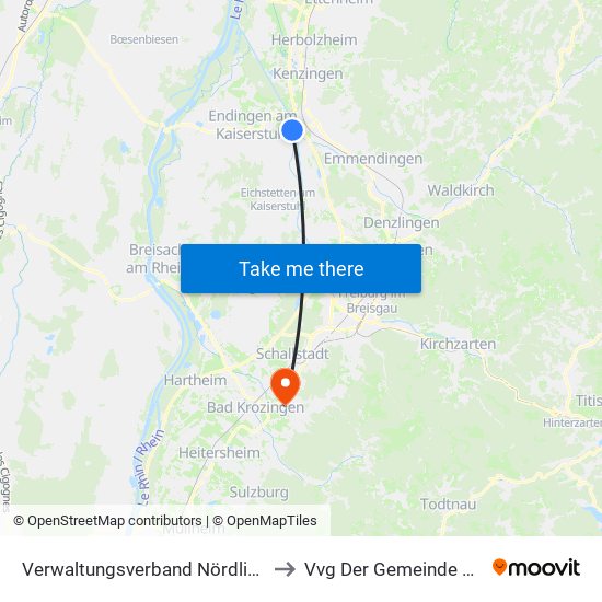 Verwaltungsverband Nördlicher Kaiserstuhl to Vvg Der Gemeinde Ehrenkirchen map