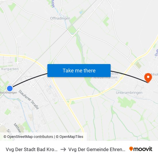 Vvg Der Stadt Bad Krozingen to Vvg Der Gemeinde Ehrenkirchen map