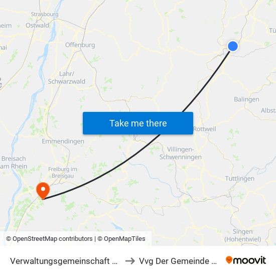 Verwaltungsgemeinschaft Horb am Neckar to Vvg Der Gemeinde Ehrenkirchen map