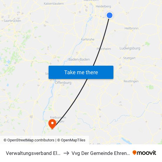 Verwaltungsverband Elsenztal to Vvg Der Gemeinde Ehrenkirchen map