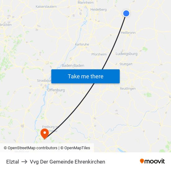 Elztal to Vvg Der Gemeinde Ehrenkirchen map