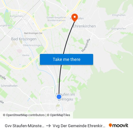 Gvv Staufen-Münstertal to Vvg Der Gemeinde Ehrenkirchen map