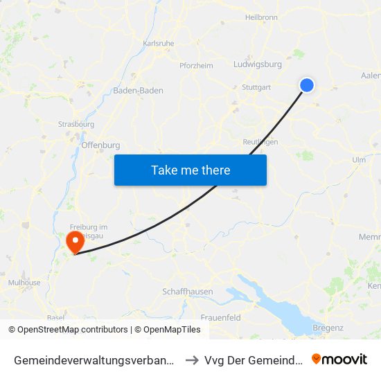 Gemeindeverwaltungsverband Plüderhausen-Urbach to Vvg Der Gemeinde Ehrenkirchen map