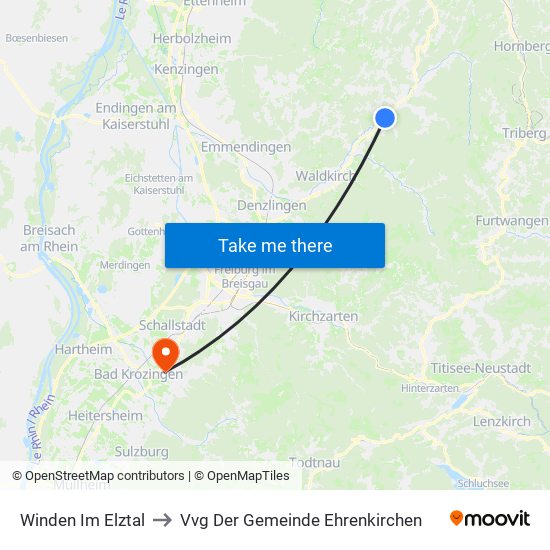 Winden Im Elztal to Vvg Der Gemeinde Ehrenkirchen map