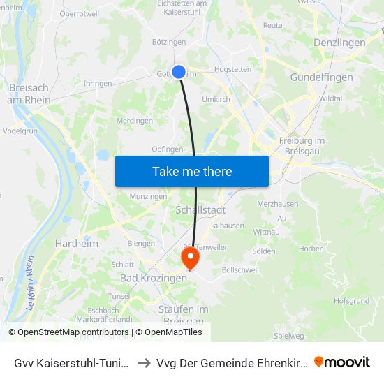 Gvv Kaiserstuhl-Tuniberg to Vvg Der Gemeinde Ehrenkirchen map