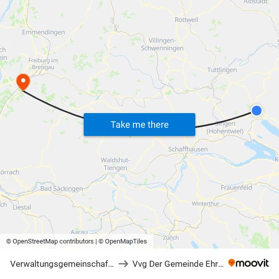 Verwaltungsgemeinschaft Stockach to Vvg Der Gemeinde Ehrenkirchen map