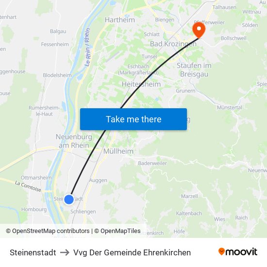 Steinenstadt to Vvg Der Gemeinde Ehrenkirchen map