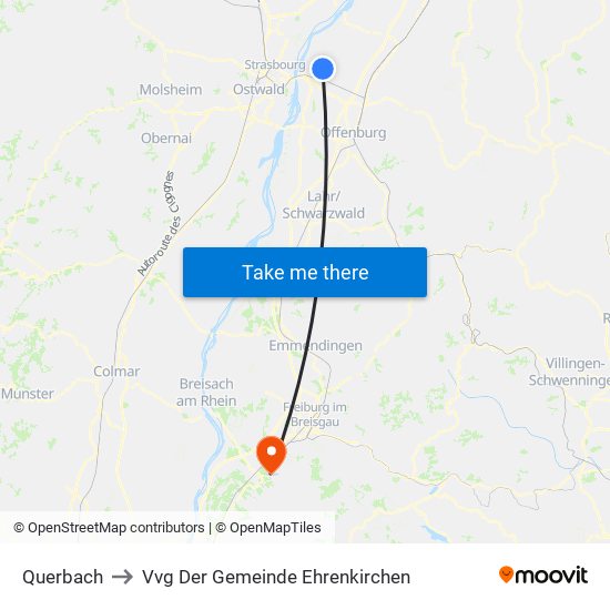 Querbach to Vvg Der Gemeinde Ehrenkirchen map