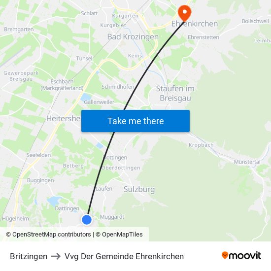 Britzingen to Vvg Der Gemeinde Ehrenkirchen map