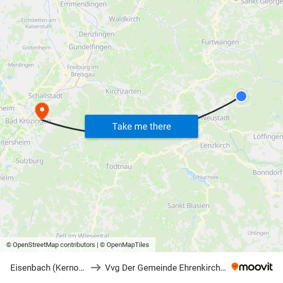 Eisenbach (Kernort) to Vvg Der Gemeinde Ehrenkirchen map