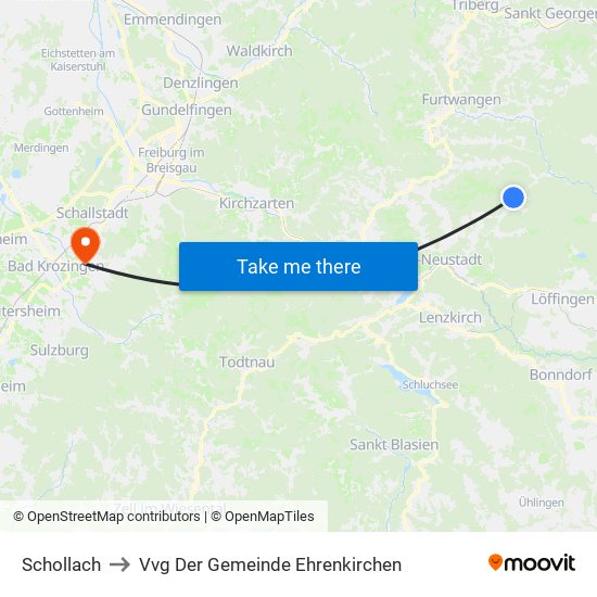 Schollach to Vvg Der Gemeinde Ehrenkirchen map