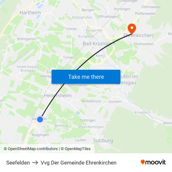 Seefelden to Vvg Der Gemeinde Ehrenkirchen map