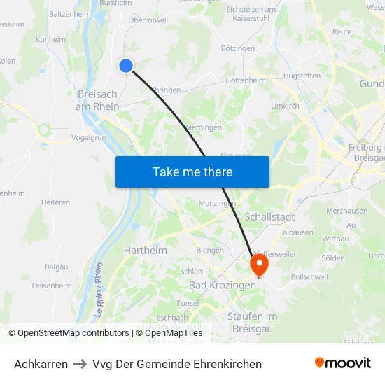 Achkarren to Vvg Der Gemeinde Ehrenkirchen map