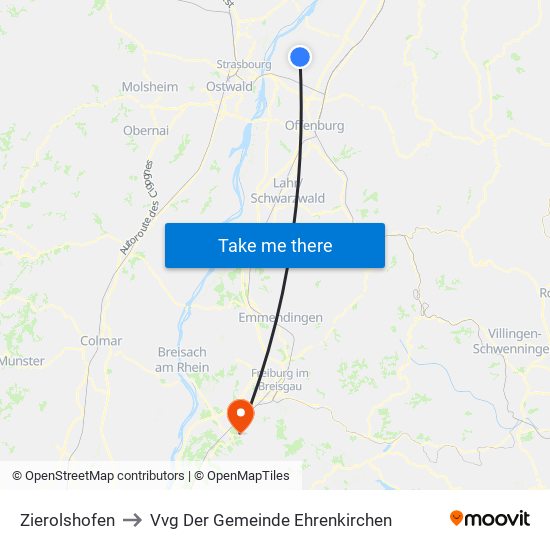 Zierolshofen to Vvg Der Gemeinde Ehrenkirchen map