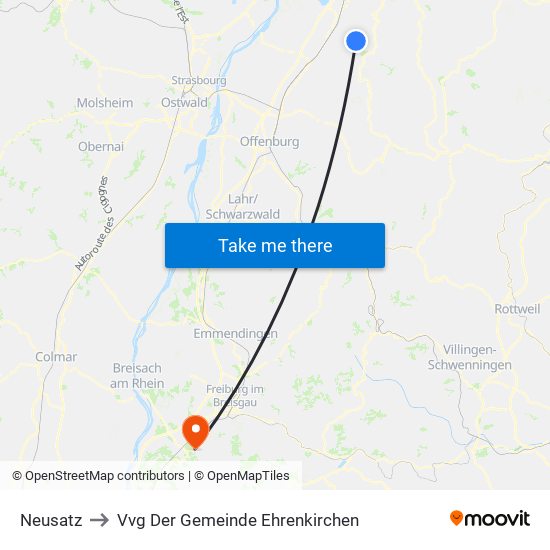 Neusatz to Vvg Der Gemeinde Ehrenkirchen map