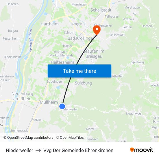 Niederweiler to Vvg Der Gemeinde Ehrenkirchen map