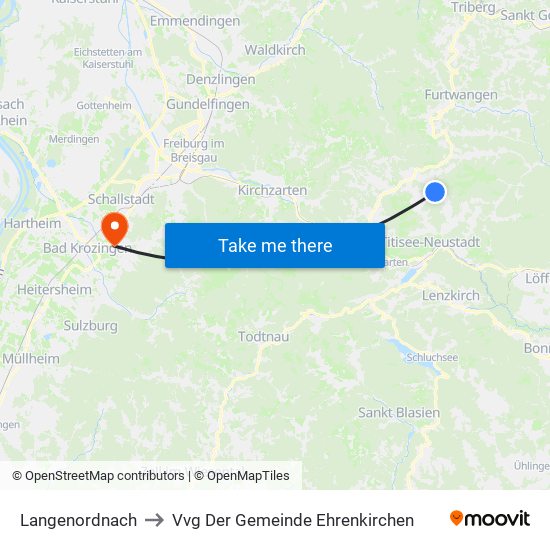 Langenordnach to Vvg Der Gemeinde Ehrenkirchen map