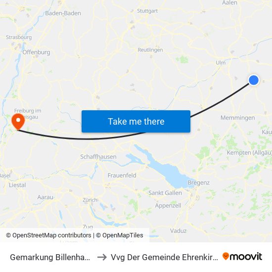 Gemarkung Billenhausen to Vvg Der Gemeinde Ehrenkirchen map