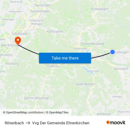Rötenbach to Vvg Der Gemeinde Ehrenkirchen map
