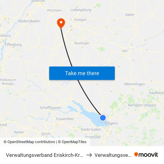 Verwaltungsverband Eriskirch-Kressbronn am Bodensee-Langenargen to Verwaltungsverband Althengstett map