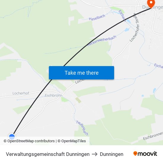 Verwaltungsgemeinschaft Dunningen to Dunningen map