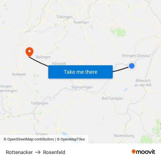 Rottenacker to Rosenfeld map