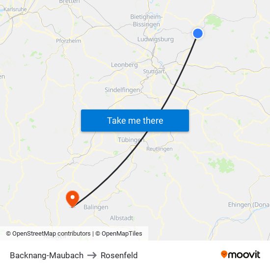 Backnang-Maubach to Rosenfeld map