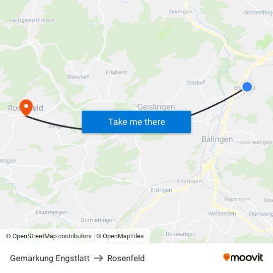 Gemarkung Engstlatt to Rosenfeld map