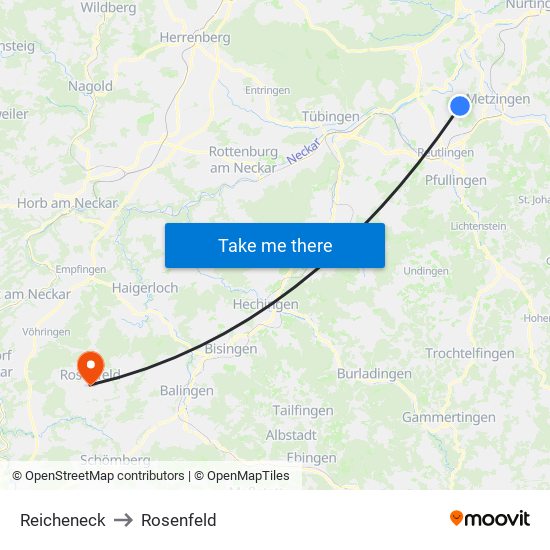 Reicheneck to Rosenfeld map