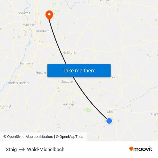 Staig to Wald-Michelbach map