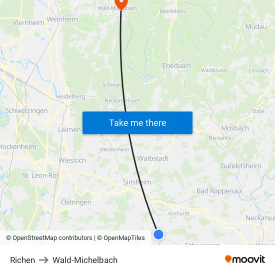 Richen to Wald-Michelbach map