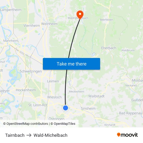 Tairnbach to Wald-Michelbach map