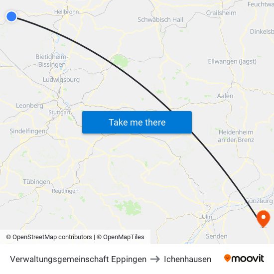 Verwaltungsgemeinschaft Eppingen to Ichenhausen map